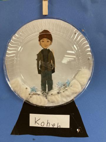 Third Grade boy Avatar in a snow globe