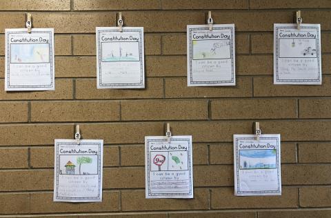 Bulletin Board of how students can be good citizens