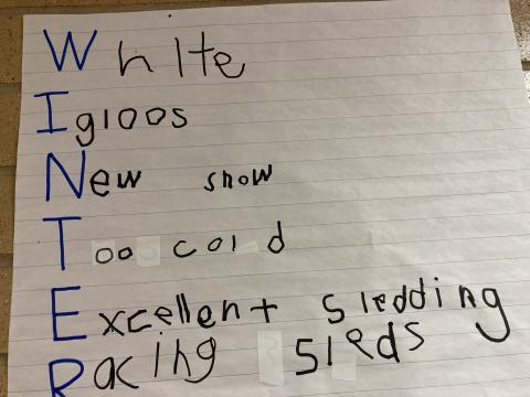 Kindergarten Bulletin Board Pictures of White and Snowmen