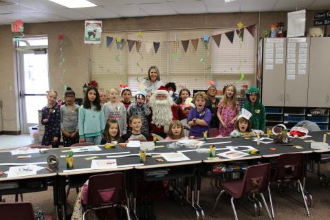 Thompson’s class with Santa Claus