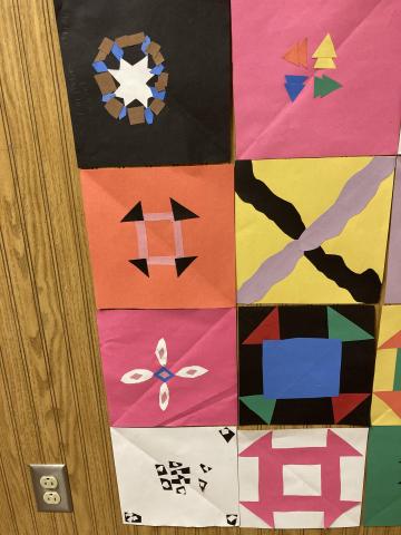 paper Geometric shapes used to make quilt patterns