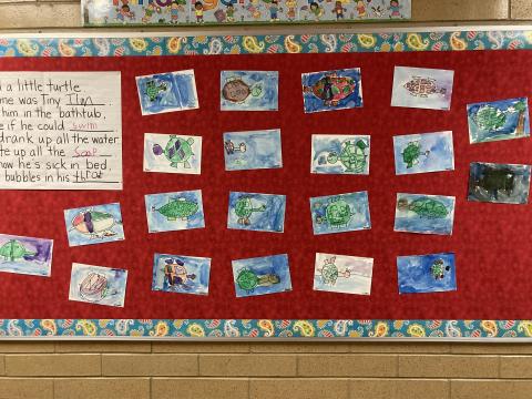Kindergarten Bulletin Board Pictures of turtles with a story