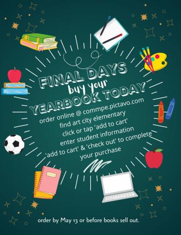Flyer with yearbook information