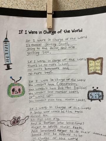 Statement of things a student would change if they could change the world