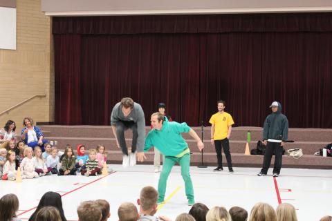 Hip Hop Demonstration in front of students