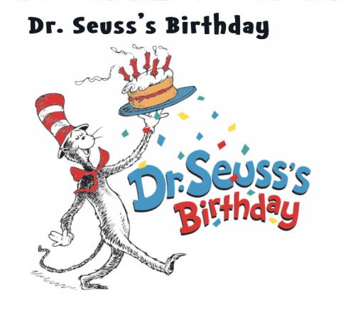Dr. Seuss's Birthday Banner with the Cat in the Hat