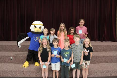 ACE the Eagle with 10 Student nominated students