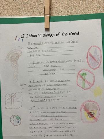 Bulletin Board "If I were in Charge Essay with pictures