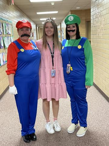 Mario, Princess Peach, and Luigi--The Third-grade Team