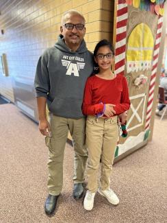 Watch D.O.G.S. Father with his daughter in front of a classroom door