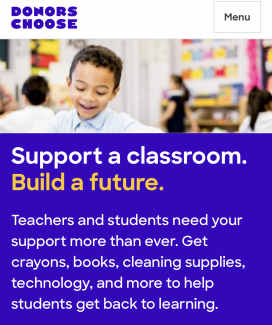 DonorsChoose Support a classroom flyer